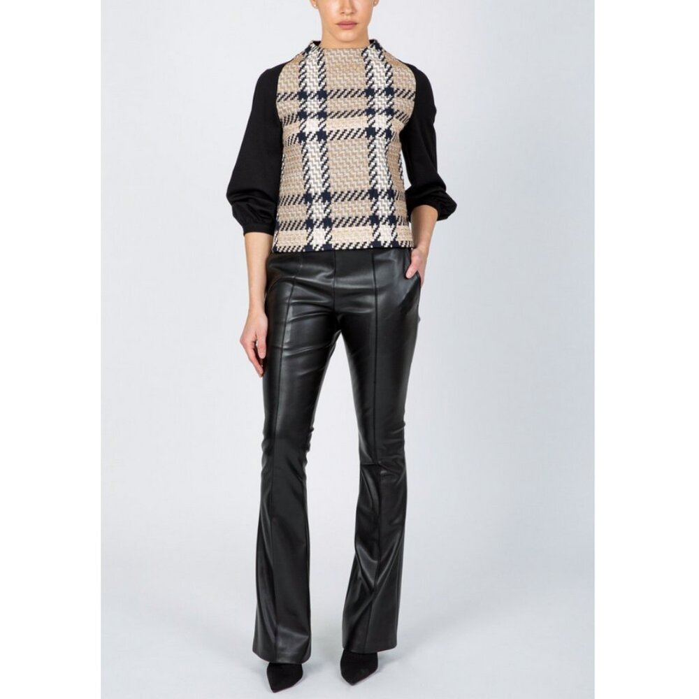 Hilton Hollis Lurex Check Jacquard Blouse